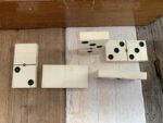 Double 6 Domino white bakelite set handmade in box 1950 Holland - Image 5