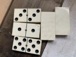 Double 6 Domino white bakelite set handmade in box 1950 Holland - Image 2