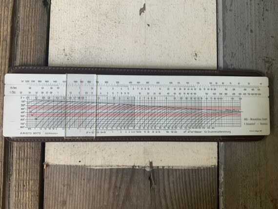 Aristo 90172 ARG pocket slide rule pipes Nagel full set 1957 Germany - Image 8