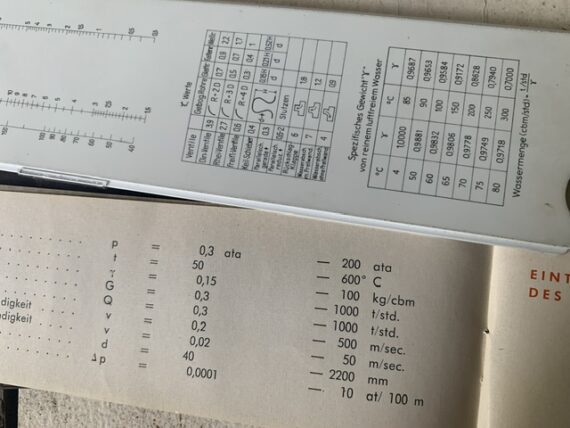 Aristo 90172 ARG pocket slide rule pipes Nagel full set 1957 Germany - Image 2