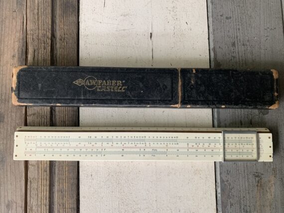 Faber Castell 1/61/361 electro slide rule in case 1938 Germany