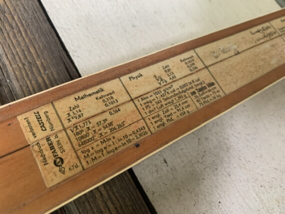 Faber Castell 1/61/361 electro slide rule in case 1938 Germany - Image 6
