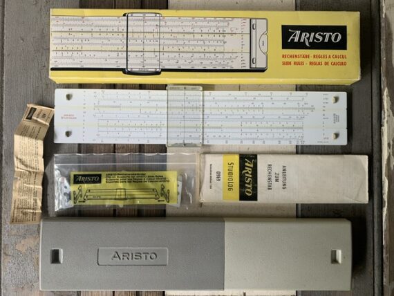Aristo 0969 Studiolog slide rule full set 1970 Germany - Image 9