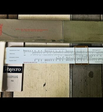 Aristo 0956 Bildflug military airplane Photo slide rule 1970 Germany