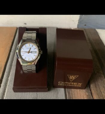 Diarex automatic NOS steel dress watch 1980 Switzerland