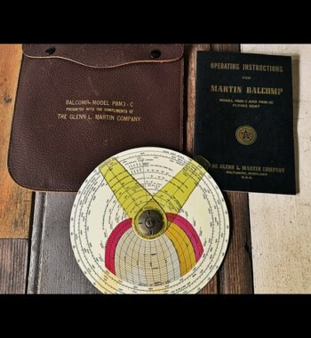 Martin PBM-3 Flying boat load adjuster circular slide rule full set 1943 USA