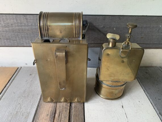 Brass carbide signal lantern Smink 1930 Holland - Image 7