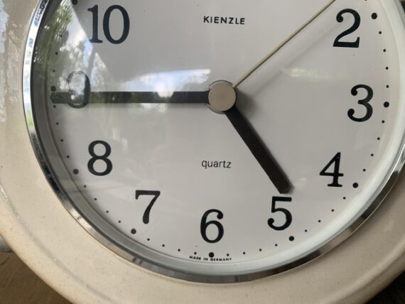 Kienzle stoneware brown quartz kitchen clock 1990 Germany - Image 6