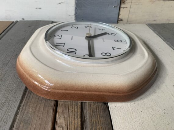 Kienzle stoneware brown quartz kitchen clock 1990 Germany - Image 3
