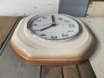 Kienzle stoneware brown quartz retro kitchen clock 1990 Germany