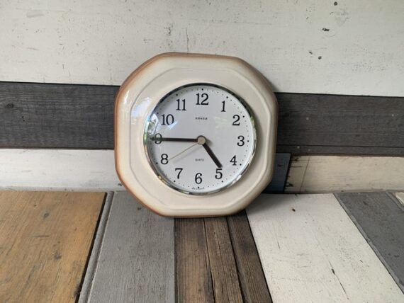 Kienzle stoneware brown quartz kitchen clock 1990 Germany - Image 2