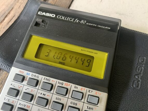 Casio College fx-80 scientific calculator pouch 1979 Japan
