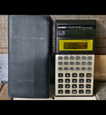 Casio College fx-80 scientific calculator pouch 1979 Japan
