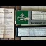 Faber Castell 67/54b Darmstadt slide rule full set 1960 Germany
