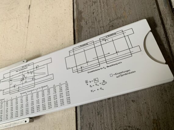 Aristo stahlbeton 940 Göttsch concrete slide rule full set 1970 Germany - Image 6