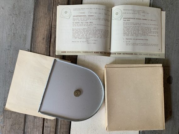 Alro 300D Slide rule metal case full set 1950 Holland - Image 5