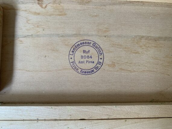 R.Reiss rectangular protractor survey map scale rules set in box 1925 Germany - Image 3