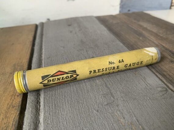 Dunlop 6A classic car tire pressure gauge straight tool tube 1960 England - Image 6