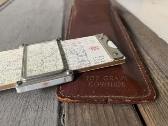 Post Hemmi pocket slide rule 1461 Versalog green cos sleeve 1960 Japan USA - Image 6