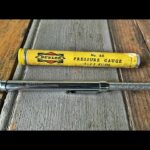 Dunlop 6A classic car tire pressure gauge straight tool tube 1960 England