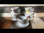 5x Illy Marco Lodola complete set Tazzine ballerine cappuccino 1999 Italy