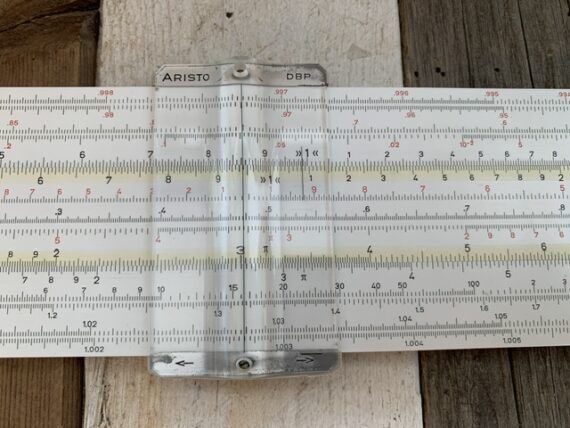 Aristo 0972 Hyperlog magnifier slide rule case box 1971 Germany - Image 3