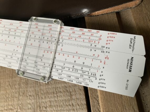Nestler 0130 Multimath-Duplex pocket slide rule sleeve 1974 Germany - Image 2