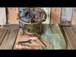 K.F. Eriksson's Prince 91 collapsible brass camping stove 1950 Sweden