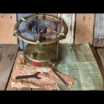 K.F. Eriksson's Prince 91 collapsible brass camping stove 1950 Sweden