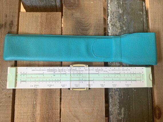 VEB Mantissa welding IHZ-ZIS Abkühlzeit slide rule case 1977 GDR Germany - Image 7