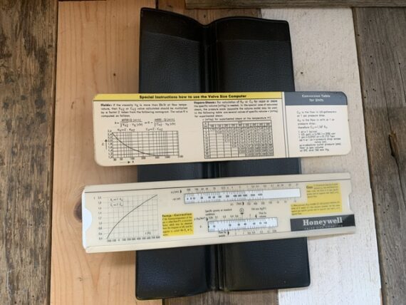 IWA 51455 Honeywell valve size computer slide chart 1970 Germany