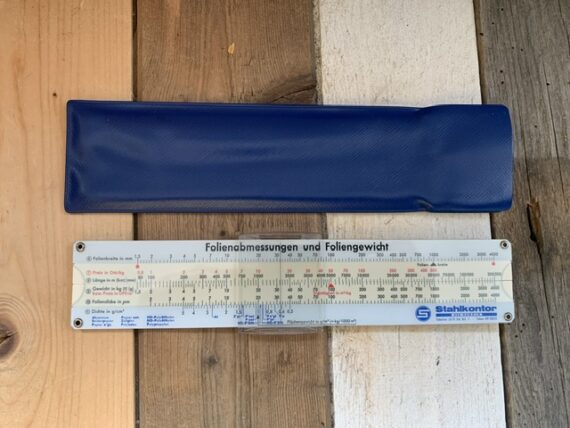 IWA 09185 Rollenberechnung Folien Foils slide rule full 1973 Germany