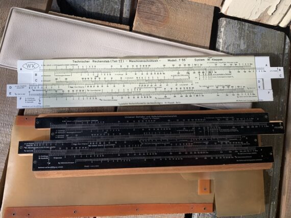 2x Kleppek Machine time T55 Machinenzeit slide rules 1930 Germany - Image 8