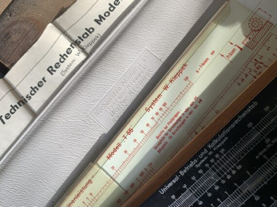 2x Kleppek Machine time T55 Machinenzeit slide rules 1930 Germany - Image 6