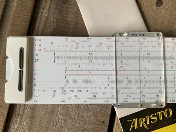 Aristo 1070 Multilog 62cm 25″ slide rule full set 1969 Germany - Image 7
