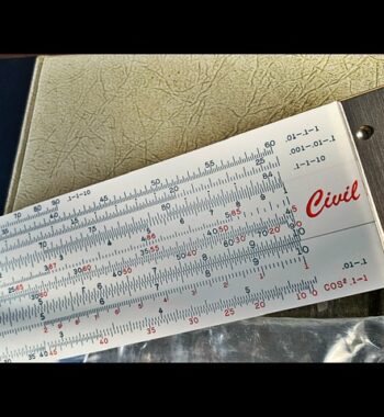 Sun Hemmi 269 Civil engineer Slide rule case 1968 Japan