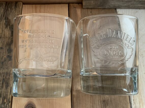 2 Whisky glasses for Jack Daniels no7 2010 USA