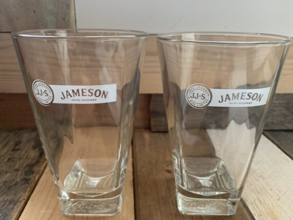 Set of 2 Jameson Whiskey tall mix glasses 2000 Ireland - Image 4