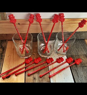 Beefeater Dry Gin lot 3x glasses 12x stirrer swizzle sticks 1980 England