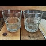 Set of 2 Jameson Whiskey embossed glasses 1990 Ireland
