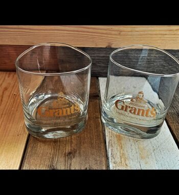 2 Whisky glasses William Grant's whisky 2000 Scotland