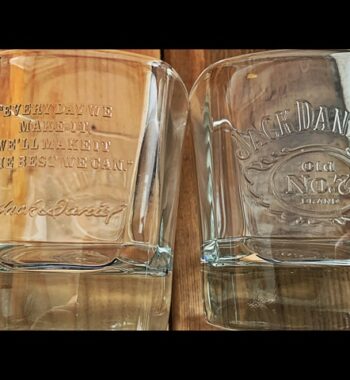 2 Whisky glasses for Jack Daniels no7 2010 USA