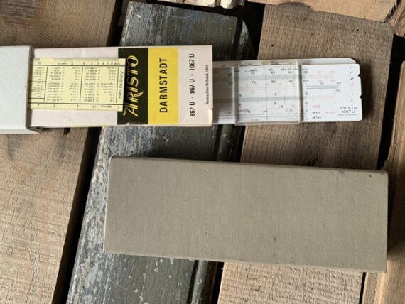 Aristo 1067U Darmstadt XXL slide rule full set 1970 Germany