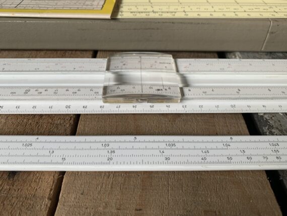 Aristo 1067U Darmstadt 55cm 22″ slide rule full set 1970 Germany - Image 2