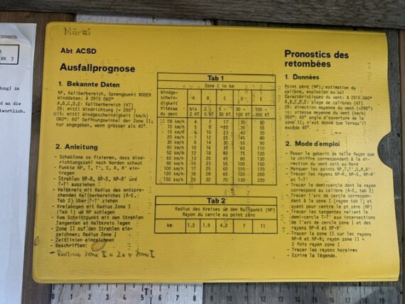 Radiation set circular Slide rule wind map Swiss Army 1976 Switzerland - Image 6