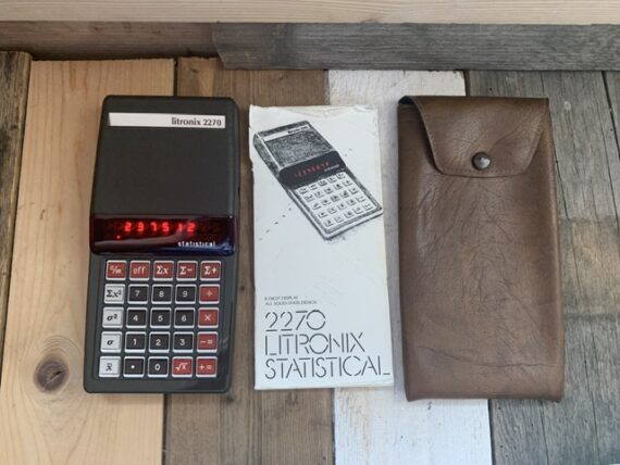 Litronix 2270 Statistical calculator manual pouch 1975 Malaysia - Image 8
