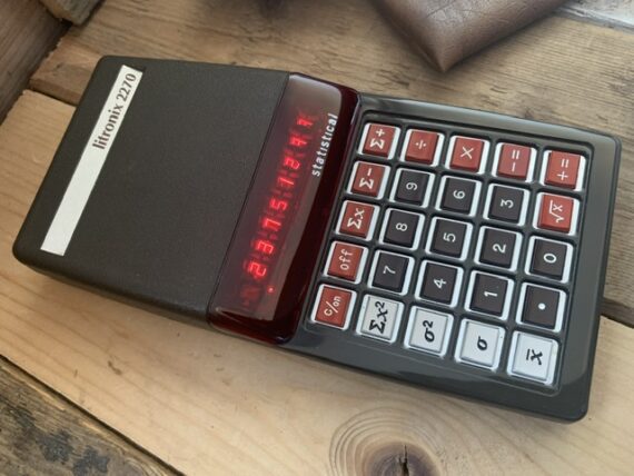 Litronix 2270 Statistical calculator manual pouch 1975 Malaysia