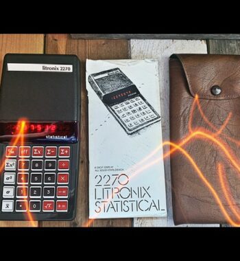 Litronix 2270 Statistical calculator manual pouch 1975 Malaysia