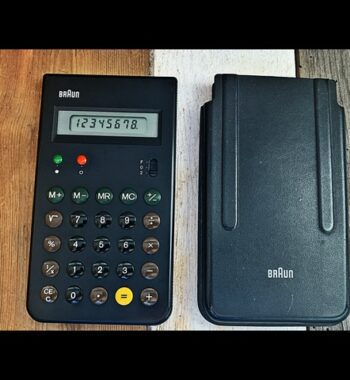 Braun ET 55 LCD Calculator 4835 design by Rams 1980 Germany