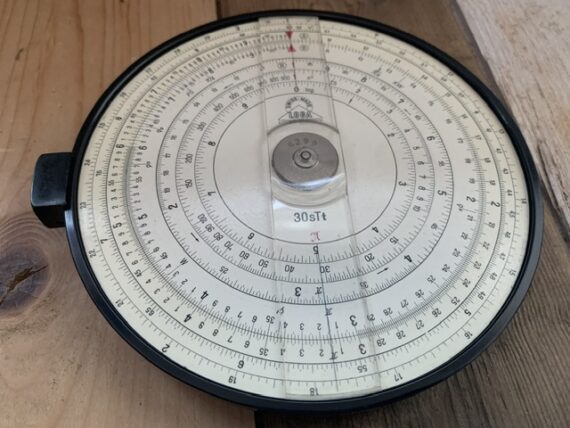 Loga 30sTt 360 circular duplex slide rule in case 1970 Switzerland - Image 2